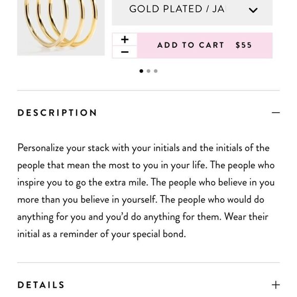 [stella valle] good plated “L” charm bracelet #4 - Picture 3 of 11